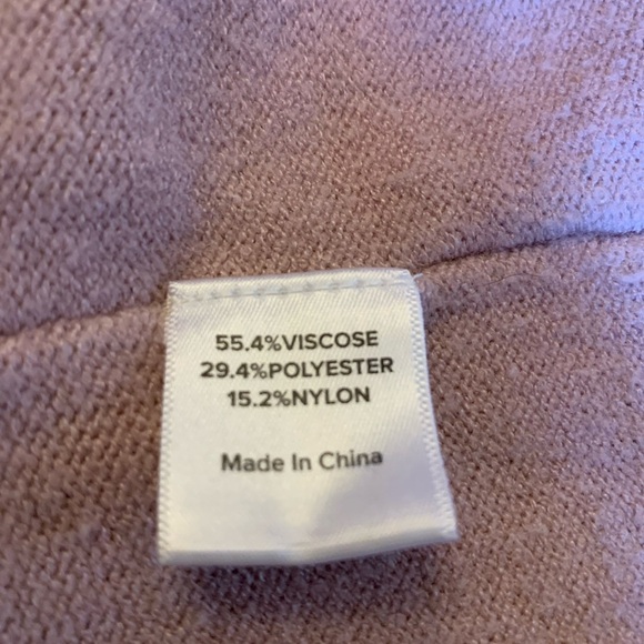 Evereve Mock Neck Sweater Women's small light pink Knit Southwestern Boho - Picture 8 of 9